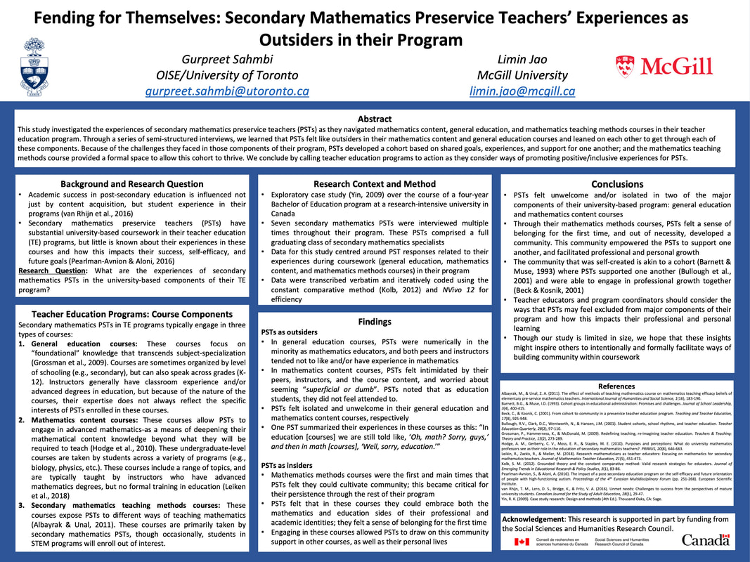 Poster presented at the 43rd Annual Meeting, North American Chapter of the Psychology of Mathematics Education in 2021